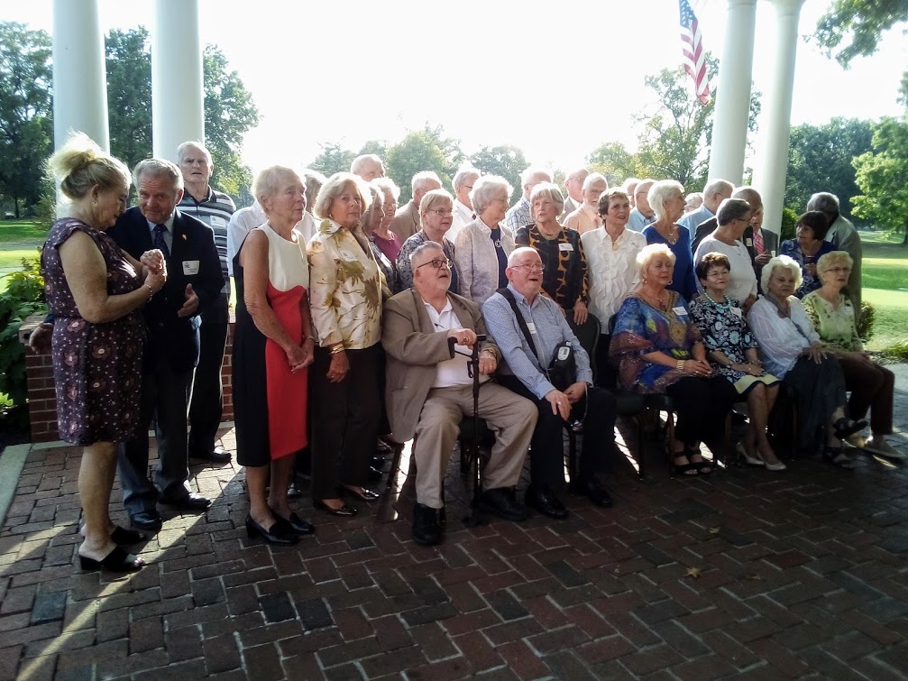 GROUP OF CLASSMATES HAVING PHOTO MADE- SATURDAY EVENING AT BELLEFONTE COUNTRY CLUB