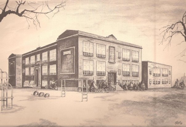 DRAWING OF THE OLD HAGER ELEMENTARY SCHOOL