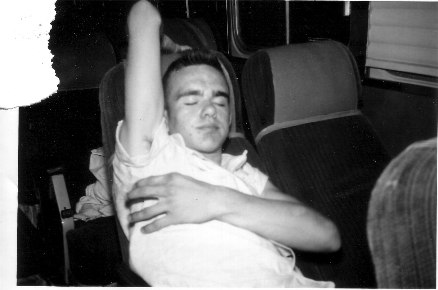 BILL MARSH THOUGHT IT WAS DIFFICULT TO BE COMFORTABLE ON A GREYHOUND BUS.