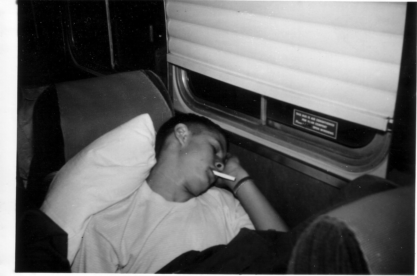 PHIL RENFROE ASLEEP.  I'M SURE THAT CIGARETTE WAS PLANTED.